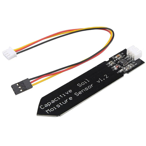 Five Pack Capacitive Analog Soil Moisture Sensor Modules 3.3 To 5.5V For Arduino And Raspberry Pi with wiring cable