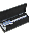 Digital Caliper For Fasteners With Inch Metric And Fraction Readouts, IP54 Electronic Caliper in open case showing display and scale