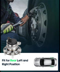 Rear Wheel Bearing Hub Assembly 512635 With ABS 5 Lugs Fits Hyundai Elantra 2017 2020 Hyundai Ioniq 2017 2022 Kia Niro 2017 2021 Drop In Replacement With OE Quality Durable Rear Position being installed on a car.