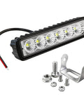 Rock Solid 6 Inch Led Flood Light Bar With 60 Degree Beam, Built Like A Tank IP67 Waterproof Aluminum Housing, Deadly Bright 6000K Cool White 18W Led Pods With Stainless Brackets, 1 Pack with mounting hardware included.