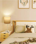Set Of 2 Bedside Table Lamps For Bedroom And Living Room With 3 Color Temperature Settings USB Charging Port And AC Outlet