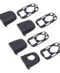 Upgrade Your Ride With This Super Cool Car Door Handle Ends Cap Trim Kit That Snaps Right On For Peop, 307 C2 And C3 Models To Make It Look Fresh With A Smooth Black Finish That Looks Lit., 8-piece black plastic door handle caps