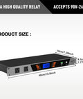 High Grade 10 Outlet Rackmount Power Conditioner And Sequencer Built To Manage Stage Load and Squash Voltage Spikes, 48cm size.