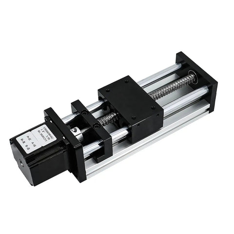 Rail Motion Slide Table 100 To 500mm Stroke With SFU1204 Ball Screw Actuator, linear guide stage with NEMA23 motor mount