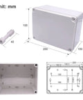 Waterproof Dustproof IP67 Junction Box ABS Plastic Enclosure For Electrical Projects Gray 8 By 6 By 4 Inches Weatherproof