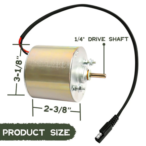 Highwild 12V Deer Feeder Motor Spinner Drive Kit Universal Replacement Heavy Duty Quarter Inch Shaft Spinners For Hunting Game Corn Grain Pellet Wildlife Feeding Setups Durable Upgrade