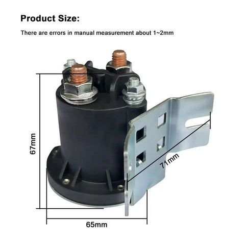 12V 24V 200A Electric Stacker Forklift Tail Plate Oil Pump Start Switch Relay Contactor dimensions diagram showing size and mounting details.