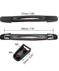 198mm Luggage Handle Strap Grip Replacement For Suitcase Case Black, showing dimensions and screw mount points
