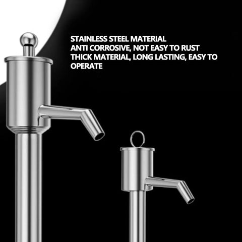 Heavy Duty Stainless Steel Manual Fuel Transfer Pump Portable Hand Operated Drum Pump For Gasoline Oil And Water Rustproof Emergency Disaster Gear Reliable Car Maintenance Tool No Mess Spills