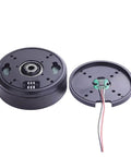 Pan Tilt Zoom Brushless Servo Motor With AS5048A Encoder Flat Mount Low Speed High Torque Type A open view with wiring