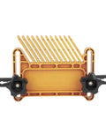 Adjustable Featherboard Set For Woodworking Safety Guide With Zero Fuss Chamfer Groove Fits Table Saws Band Saws And Router Tables keeps workpieces secured in durable yellow polypropylene.