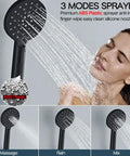 Dope Matte Black Wall Mount Bathtub Faucet With Hand Shower And Long Reach Spout 9.25 Inch Folding Spout Tub Filler