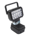 Cordless Work Light for 18V for battery High Brightness LED Floodlight with sturdy handle and waterproof base.