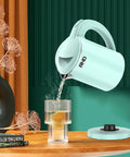 0.5L Portable Electric Kettle For On The Go Quick Boil, Stainless Steel Travel Kettle With Boil Dry Protection And Auto Shut Off, Green