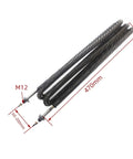 Top Shelf Effortless Finned Tubular Heater 4000W 220V Rust Resistant Stainless Steel Round Hot Air Spiral Coil M12 Mount detailed image with dimensions