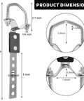 Heavy Duty Exhaust Hangers 2 Pack Flexible Swivel Muffler Tail Pipe Bracket with dimensions and galvanized iron details