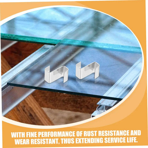 Stainless Steel Greenhouse Z Shaped Glass Clips 100 Pieces No Fuss Rust Resistant Durable Clamps For Window Panes Weatherproofing Easy Installation Replacement Kit For Garden
