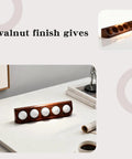 Two Pack Walnut Wood Golf Ball Display Case Wall Mount Set Holds Six Standard Golf Balls Each For A Total Of Twelve on desk