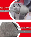Two Inch Diamond Beveling Chamfer Bits For Granite And Marble Tiles Pack Of 2 With 5 8 11 Thread For Angle Grinder Pro Grade Enlarging Shaping And Polishing Holes And Edges in use with angle grinder