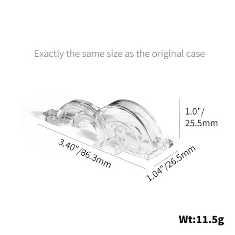 Transparent Spur Gear Covers For 1X10 RC Car TT02, clear plastic gearbox case with dimensions, fits TT02 chassis, weight 11.5g