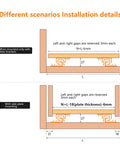 Installation details for Heavy Duty Soft Close Undermount Drawer Slides With Full Extension Pull Out Shelf Glides showing two mounting scenarios.