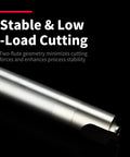 2 Flute HSS Corner Rounding End Mill With 8mm Shank For Mould Milling Straight Shank CNC Cutter R1 Radius 6mm Cutting Diameter 60mm Total Length Heavy Duty Metalworking Mill Bit For Precise Corner Rounding, showcasing its smooth design and stability in cutting.