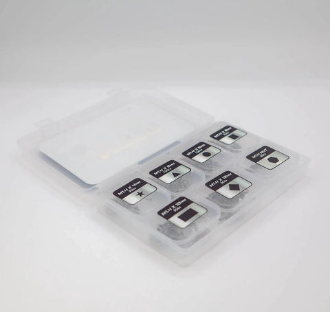 Ultra Durable M1.4 Stainless Steel Socket Head Cap Screws Hardware Kit, 400 pieces in refillable case showing 6 sizes