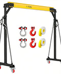 Beefy 2 Ton Gantry Crane With 8-12 Ft Adjustable Height And 8.53 Ft Wide I-Beam, Manual Trolley, Portable Shop Hoist