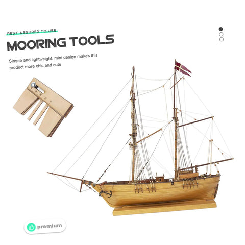 Wooden Mooring Tool For Sailing Model Ships Lightweight Chic DIY Ship Kit Accessory with Scale Display Compact Fixed Tool
