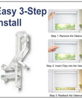 20 Piece Hidden Channel Valance Clips For One Seven Eighth Inch Blinds Super Slick Snap On Hardware to Conceal Window Rods.