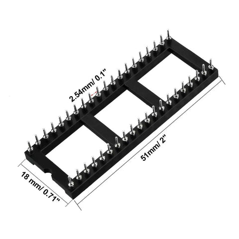 Six Pack DIP IC Socket Adapters 2.54mm Pitch 15.2mm Row Pitch Double Row 40 Pin Soldering Sockets Kit For DIP IC Chips