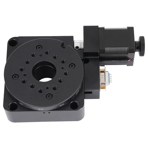 360 Degree Electric Optical Rotating Platform With 100mm Laser Grade Rock Solid Bearing Rotary Table And Worm Gear Drive