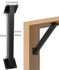Top Shelf Heavy Duty Steel Corner Post Braces 8 Pack 4X4 angled supports with black finish for corners of outdoor structures.