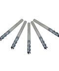 Carbide End Mills Square End Bits Set For Milling Alloy Steels And Hardened Metal, Boss Grade For DIYers And Pros, 4 Flute 4T