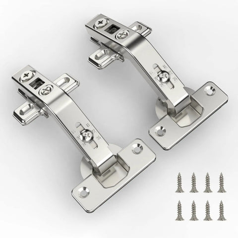 Two Pack 135 Degree Lazy Susan Cabinet Hinges Concealed Full Overlay for Corner Cabinets and Folded Doors Includes Screws Durable Steel Hardware