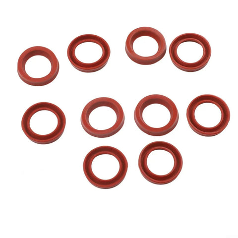 10 Pack Silicone Coffee Machine Seals for Espresso Makers Replacement Gaskets That Stop Leaks and Withstand High Heat Fits AEG Krups Siemens Melitta Miele and More Durable Easy Install Pro Grade Seal Kit, red silicone rings