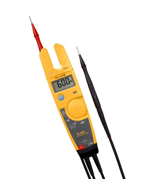 Non Contact Voltage And Current Tester With Auto AC DC Detection, Measures Up To 600 V And 100 A, OpenJaw Current Reading, front view