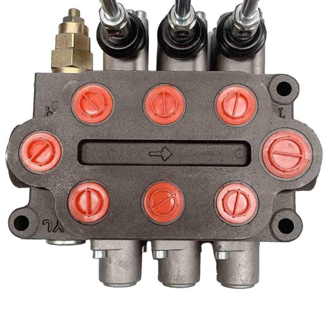 Heavy Duty 3 Spool Hydraulic Directional Control Valve With 25 GPM At 3000 PSI For Small Tractors Loaders And Log Splitters