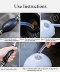 Step-by-step use of Six Millimeter And One Quarter Inch Rubber Fuel Transfer Vacuum Hand Primer Pump Bulb for marine engines.