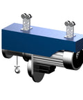 Four Wheel Trolley Roller Bearing Assembly For 1 5 8 Inch High Strut Channel With Hook Attached