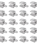 Top Notch Cabinet Shelf Clips 20pcs Glass Supports in polished chrome zinc alloy, adjustable wall mount with pin.