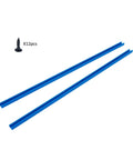 Aluminum 24 Inch T Track With Wood Screws Double Cut Profile Universal With Predrilled Mounting Holes Frosted Surface Anodized Blue 2 Pack