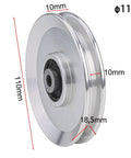 110mm CNC Machined Aluminum Cable Pulley Wheel With 6202RS Bearings For Home Gym Quiet Smooth Operation Built To Last AL6061 Aircraft Grade Aluminum Fitness Roller Silver 1 Pack, 110mm silver wheel
