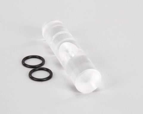Genuine OEM Spigot Plunger Service Kit For Commercial Frozen Dessert And Soda Machines includes clear plunger and two black O-rings.