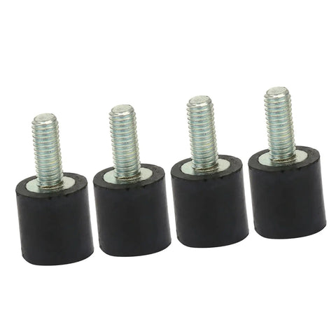 Anti Vibration Rubber Mounts 4 Pack With Metal Silentblock Bobbins For Air Compressors Engines And Audio Gear Noise Reduction And Shock Absorption VD8x8 M3x8 Size black rubber metal mounts