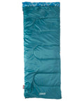 Kids 45F Sleeping Bag For Kids Up To 5 Ft 5 In Tall, Lightweight Warm Sleep Sack For Indoor Outdoor Use, Teal with Comfort Cuff