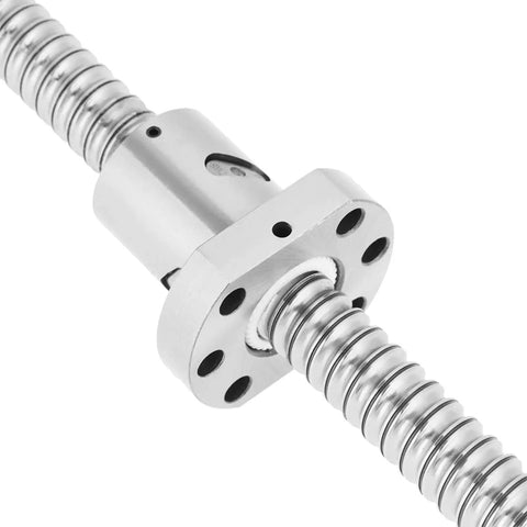 SFU1605 300Mm Rolled Ballscrew Ballnut With Anti-Backlash Design showing detailed close-up view of smooth surface and threaded features.