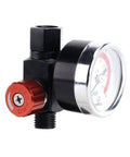 Air Regulator For Spray Guns And Pneumatic Tools With One Quarter Inch NPT Inlet And Swivel Outlet, Lightweight Yet Durable Gauge