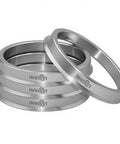 Tough As Nails Hub Centric Rings Fit Sweet Rides With 73.1 Mm Outer And 64.1 Mm Inner Centerbore Solid CNC Aluminum Wheel Adapter Set of Four, showing stack of aluminum rings.
