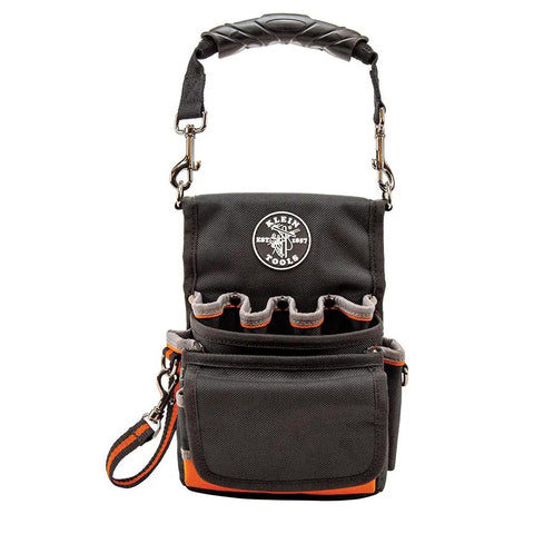 Tradesman Pro Tool Pouch with Electrical Tape Thong and Reinforced Bottom, Nine Pockets, Easy Grab Handle, Shoulder Strap, Front View